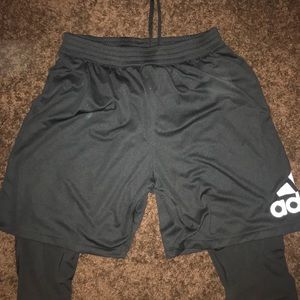 adidas 2-in-1 shorts - dame adidas 2-in-1 shorts - dame